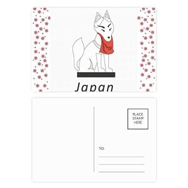 Imagem de Cartão postal Japonês Famosa Raposa Natal Celebração Cartão postal Bênção Cartão postal
