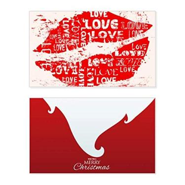 Imagem de Palavra-chave do Dia dos Namorados Love Kiss Holiday Merry Christmas Cartões de parabéns Mensagem de Natal