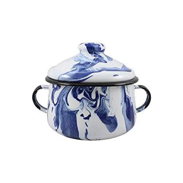 Imagem de Açucareiro 10 Esmaltado Marmorizado Azul 500 ml - Ewel