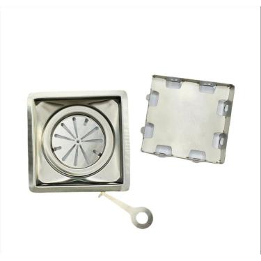 Imagem de Ralo Oculto 10X10 Cm - Area Interna E Externa Inox 304