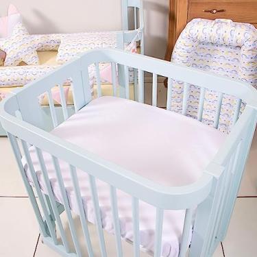 Imagem de Biramar Baby Lençol Para Mini Berço 1 Peça C/ Elástico Percal Branco Branco