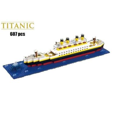 Imagem de Blocos De Montar Navio Titanic 607 Peças Com Caixa