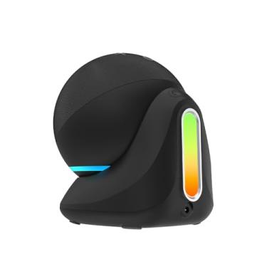 Imagem de Fanxoo ED5 Music Rhythm Light Base de bateria, luz rítmica de música com ritmo Alexa,plugue de expansão DC para fornecer energia para o Echo Dot 5ª geração(Preto-10000mAh)(Excluindo Echo Dot)