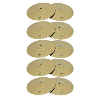 Imagem de Kit 10 Pratos de Ataque para Bateria 18" Liga de Aço New York