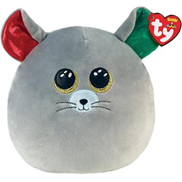 Imagem de Ty Squisha A Boo Chipper The Gray Christmas Mouse - 10 inch