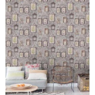 Imagem de Papel de Parede Exposure Envelhecida com Molduras - 10m x 0,53m