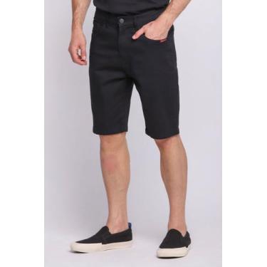 Imagem de Bermuda Masculina Jeans Slim Básica Black Polo Wear Preto