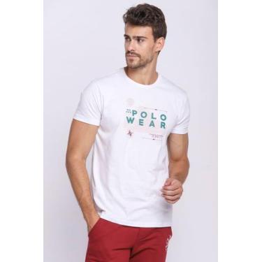 Imagem de Camiseta Masculina Malha Collection Estampa Desert Polo Wear Branco