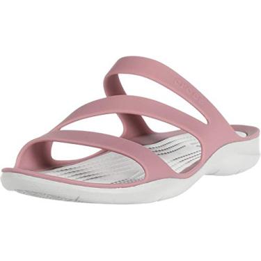 Imagem de Crocs Women's Swiftwater Sandal Slide, Cassis/Pearl White, 4 M US