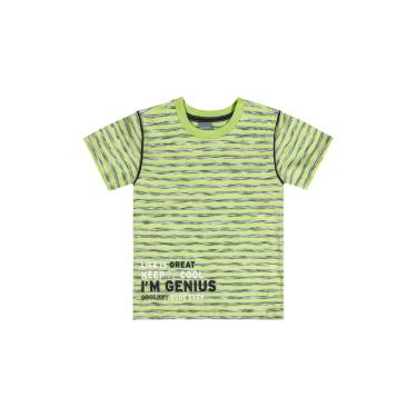 Imagem de Infantil - Camiseta I'm Genius Listrada Quimby Verde  menino