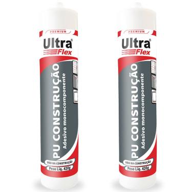Imagem de Kit 2 Selante Vedante Poliuretano PU Ultraflex Bege Bisnaga 400g ITW