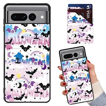 Imagem de JYCUHTCL Capa carteira para Google Pixel 7 Pro com suporte para cartão, design gótico pastel para Pixel 7 Pro, capa carteira com compartimento para cartões de crédito, capa durável e fina à prova de
