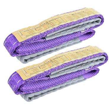 Imagem de Vigtayue Pacote com 2, 3,5 cm x 9,5 m, 2 camadas, torcido para olhos e olhos, lingas de levantamento de cintas de 999 kg, correia de elevação resistente para uso em lojas industriais, guinchos, tocos
