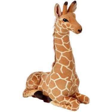 Imagem de Girafa De Pelúcia Safari Realista Deitada 65 Cm - Fofy Toys