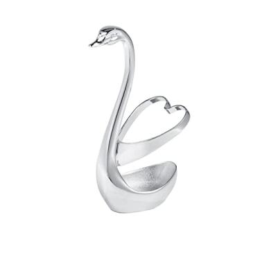 Imagem de QANYEGN Suporte Para Colher, Suporte Para Colher De Café Com Base De Cisne, Conjunto De Louça Criativo Para Bancada De Bar De Mesa De Centro(Love seat)