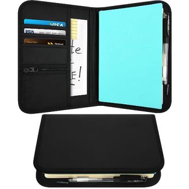 Imagem de Homakover Capa de caderno para cadernos A5 Moleskine LEUCHTTURM verde de 14 x 21 cm, elegante e durável para diário e escrita com suporte de blocos legais e suporte de caneta elástico