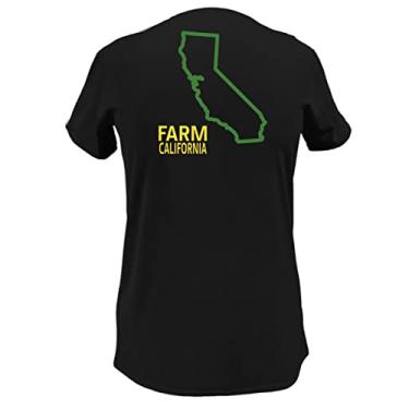 Imagem de John Deere Camiseta feminina gola V gola V EUA e Canadá Farm State Pride, Califórnia, M