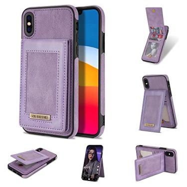 Imagem de Capa compatível com iPhone Xs X 10 10s com suporte de couro para cartão de crédito, fecho magnético, acessórios para celular, capa flip para iPhoneX, iPhoneXs, iPhone10 i, PhoneX SX, 10x 10xs X,