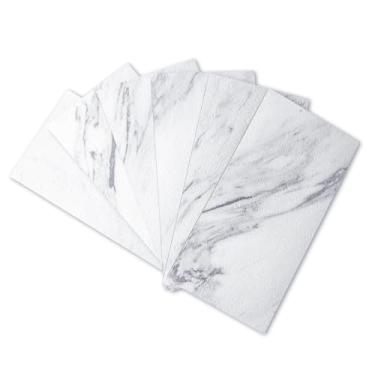 Imagem de Art3d 102 peças de fundo para azulejo de cozinha e banheiro, 7,6 cm x 15,2 cm. Cole no azulejo do metrô, granito branco