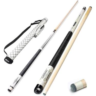 Imagem de Bastão de sinuca, 1/2 taco de bilhar articulado, conjunto de tacos de bilhar de bolas de bilhar, aperto de mão antiderrapante, bastões de tacos para jogadores profissionais de bilhar (taco de bilhar +