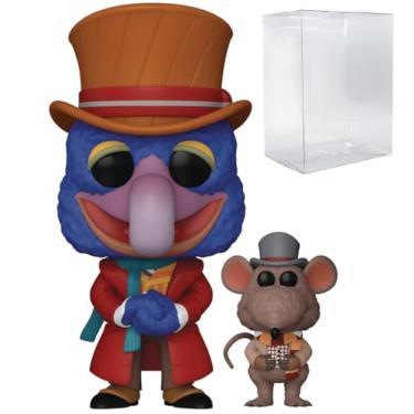 Imagem de POP Disney Holiday: The Muppet Christmas Carol - Boneco de vinil Funko Gonzo como Charles Dickens com Rizzo (incluído com caixa protetora compatível) multicolorido 9,5 cm