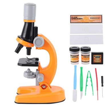 Imagem de AYNEFY Microscópio Infantil Monocular 40X-1200X de Alta Definição, Laranja
