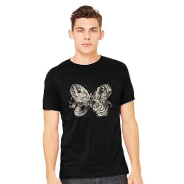 Imagem de TeeFury - Dragon Tiger Butterfly - Camiseta masculina animal,, Royal, 4G