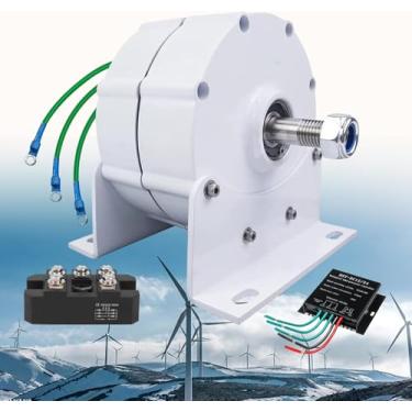 Imagem de 8000W 9000W 10000W 12000W gerador de ímã permanente de baixa rotação, gerador de ímã permanente sem engrenagem trifásico 12V 24V 48V 120V 220V AC Alternador Gerador de turbina eólica de água