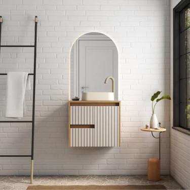 Imagem de Gabinete para Banheiro em Madeira Kyoto 60 Jequitiba/Offwhite