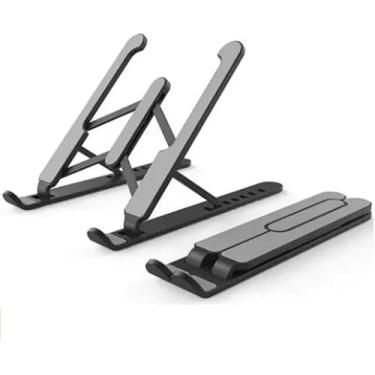Imagem de Suporte De Notebook Para Laptop Computador Tablet Ajustável Desktop Ergonômico Dobrável Regulável Compatível Apoio Mesa Ajustável Com 6 Níveis