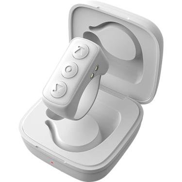 Imagem de TIK Tok Bluetooth clicker para câmera de telefone, obturador remoto sem fio, botão selfie, anel de rolagem,White