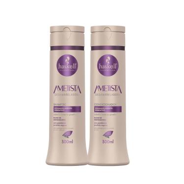 Imagem de Kit Shampoo e Condicionador Desamareladora Ametista Haskell 300ml