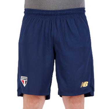 Imagem de Calção Masculino NB Treino SPFC 2024, Masculino, Marinho/Laranja Neon, M