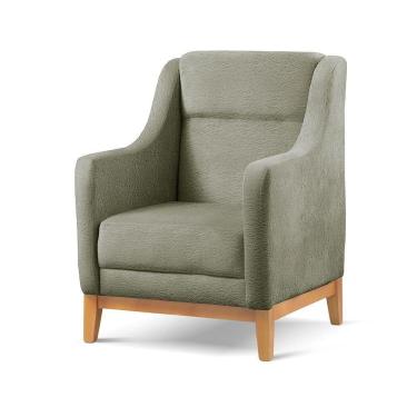 Imagem de Poltrona Encosto Alto Para Sala áquila bouclé Verde 403