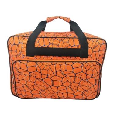 Imagem de rockible Bolsa de transporte para máquina de costura, bolsa de organização doméstica, à prova de poeira, portátil, sacola de viagem, bolsa de máquina de, Laranja