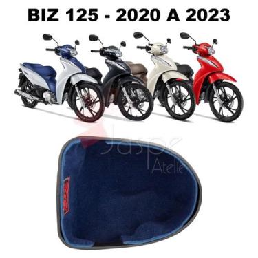 Imagem de Forração Honda Biz 20 21 Baú Forro Interno Azul Scooter - Jaspe Ateliê
