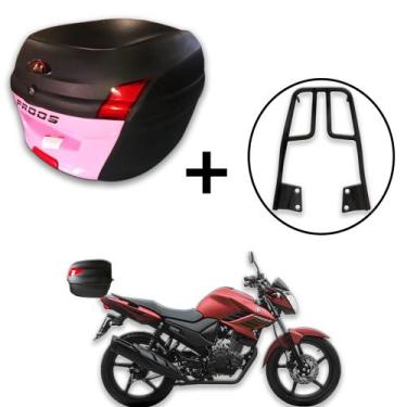Imagem de Baú Bauleto 34 Litros  + Bagageiro Fazer 150 2014+ - AWA, rosa