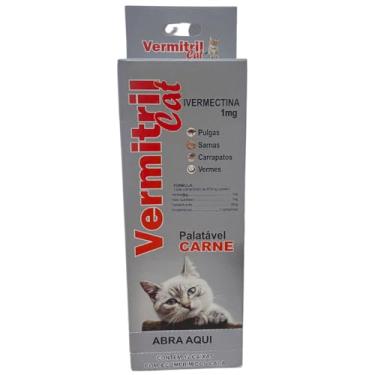 Imagem de Vermitril Gatos - Anti Pulgas, Carrapatos, Vermes, Sarnas 48 Comprimidos mastigáveis