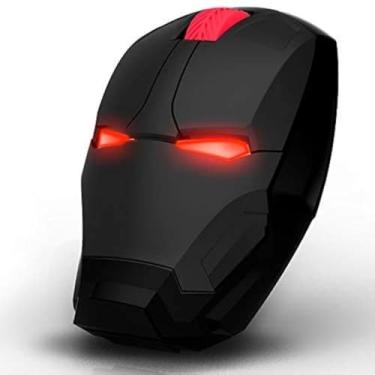 Imagem de Mouse sem fio 2,4 G de tamanho completo sem fio com receptor Nano USB, 3 níveis de DPI ajustáveis, 3 botões para notebook, PC, laptop, computador (preto)
