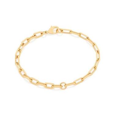 Imagem de Pulseira banhado ouro 3x 24k 18k e 22k feminina elo cadeado rommanel 5