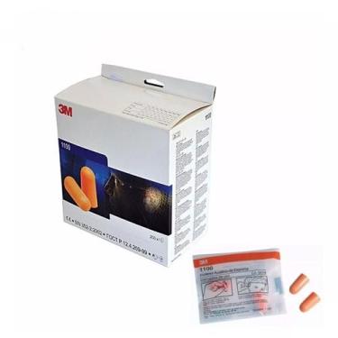 Imagem de Kit 200 Pares Protetor Ouvidos Abafador Auricular De Espuma Modelo 110