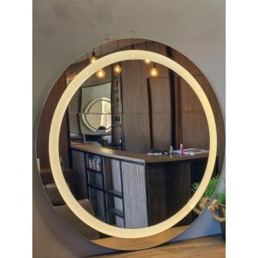 Imagem de Espelho Redondo para Salão de beleza 60 cm - Top Espelhos, Cor da Luz 