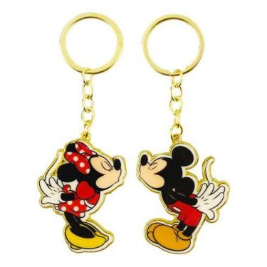Imagem de Kit Jogo 2 Chaveiros Casal Mickey Minnie Original 5.5cm - Disney, Mick