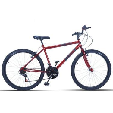 Imagem de Bicicleta Masculina Aro 26 Passeio 18 Marchas - FORSS, Vermelho