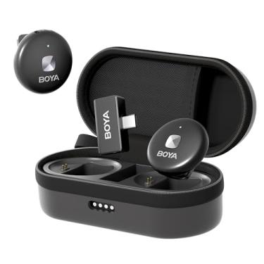 Imagem de Microfone de lapela sem fio BOYA Omic-U para iPhone 15/Android, USB tipo C, microfone de lapela para Stream gravação de vídeo