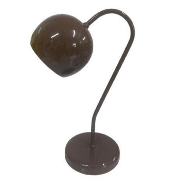 Imagem de Abajur Para Mesa e Escrivaninha Modelo Bolinha - Marrom - LUSTRES AMAN