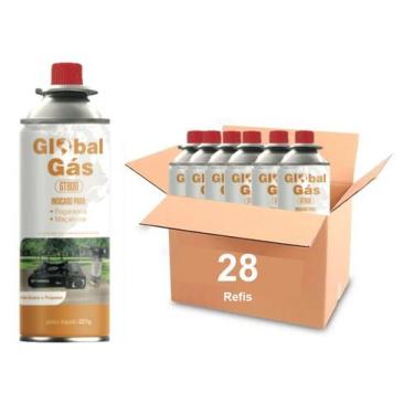 Imagem de Kit 28 refil cartucho gás butano para maçarico culinário e fogareiro c