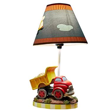 Imagem de Fantasy Fields - Transportation Thematic Kids Table Lamp - Imagination Inspiring Hand Painted Details & Lead-Free Water-Based Paint for Kid's Bedroom - Red Truck,Multicolor