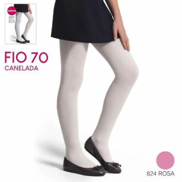 Imagem de Meia Calça Canelada Selene 9500-002 Infantil, Rosa, Claro, G