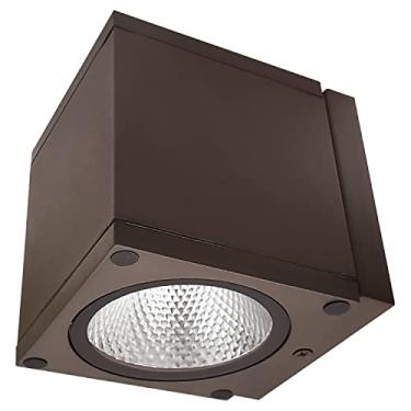 Imagem de Sunlite 81293 LED Cubo para cima ou para baixo, luminária externa 9 Watts, 650 Lumens, branco quente 3000K, 80 CRI, ETL, bronze, para uso residencial e comercial